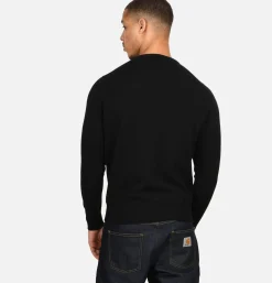 WILLIAM LOCKIE Round Neck Pullover Black* Knitwear