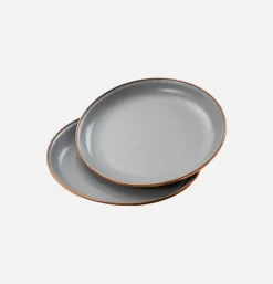 BAREBONES Small Enamel Plate X 2 Grey* Outdoor