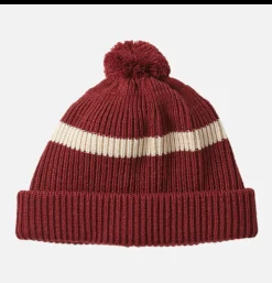 ROTOTO Stripe Pompom Beanie Red* Gloves • Beanies • Scarves