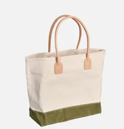 HERITAGE LEATHER COMPANY Suede Day Tote Bag Green* Tote-bags