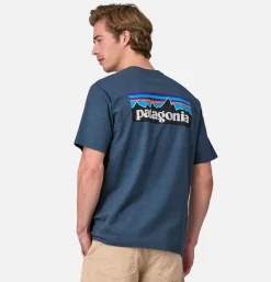 PATAGONIA Tee Shirt Logo P6 Utility Blue* T-shirts