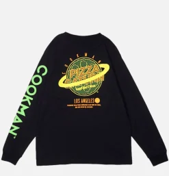 COOKMAN Tee Shirt Long Sleeve Pizza Black* T-shirts
