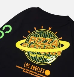 COOKMAN Tee Shirt Long Sleeve Pizza Black* T-shirts