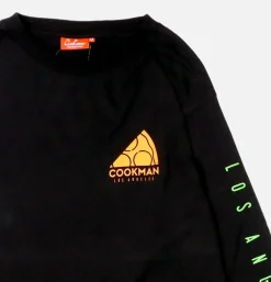 COOKMAN Tee Shirt Long Sleeve Pizza Black* T-shirts
