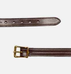 YUKETEN Triple Stitched Belt Dark Brown* Belts