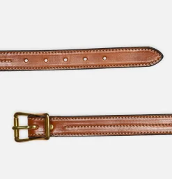 YUKETEN Triple Stitched Belt Havana* Belts
