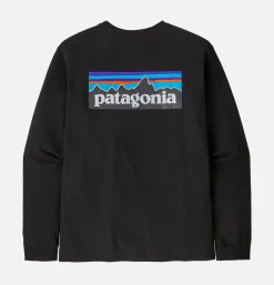 PATAGONIA T-shirt P6 Logo LS Black* T-shirts