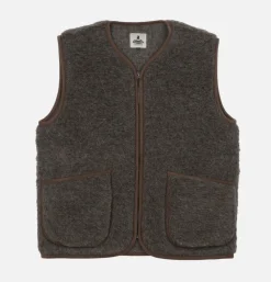 COLDBREAKER Vest Pepitco Mid Brown* Sweatshirts & Fleeces