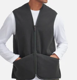 BARBOUR Warm Pile Waiscoat Zip Sage* Veste