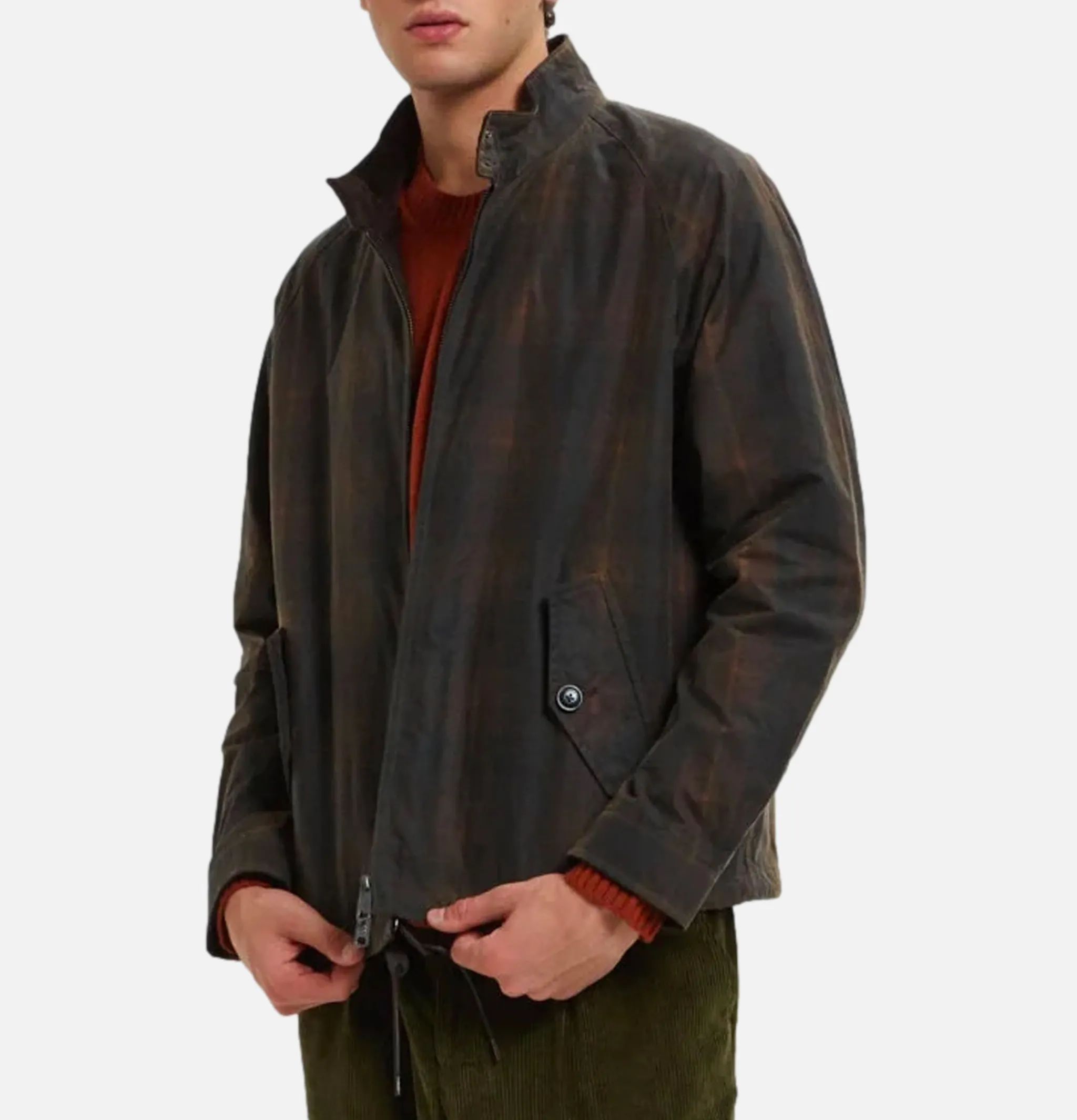 BARACUTA Wax Pattern G4 Brown Check* Veste