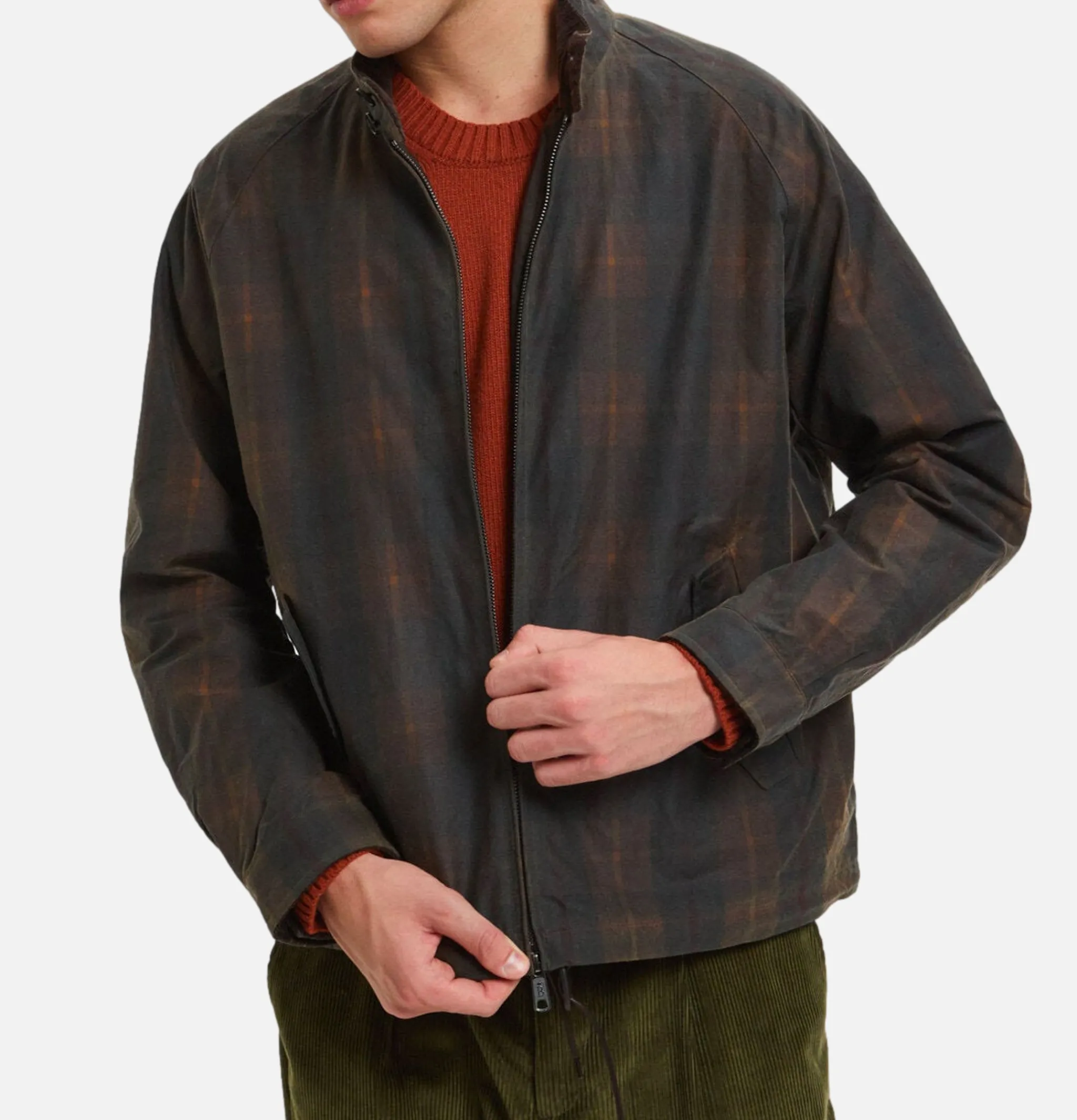 BARACUTA Wax Pattern G4 Brown Check* Veste