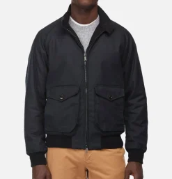 BARACUTA Waxed G9 Af Pocket Dark Navy* Veste