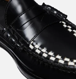 G.H. BASS Weejun Weave Penny Loafer Black & White* Mocassins