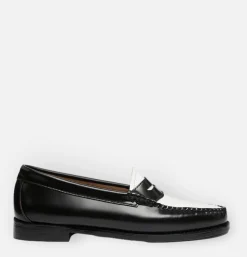 G.H. BASS Weejuns Penny Loafers Black & White* Mocassins