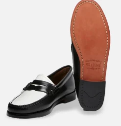 G.H. BASS Weejuns Penny Loafers Black & White* Mocassins
