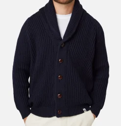PEREGRINE Wilkinson Cardigan Wool Navy* Knitwear