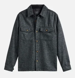 PORTUGUESE FLANNEL Wool Field Over Shirt Grey* Shirts & Polos