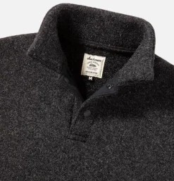JACKMAN Wool Himo Polo Heather Black* Sweatshirts & Fleeces