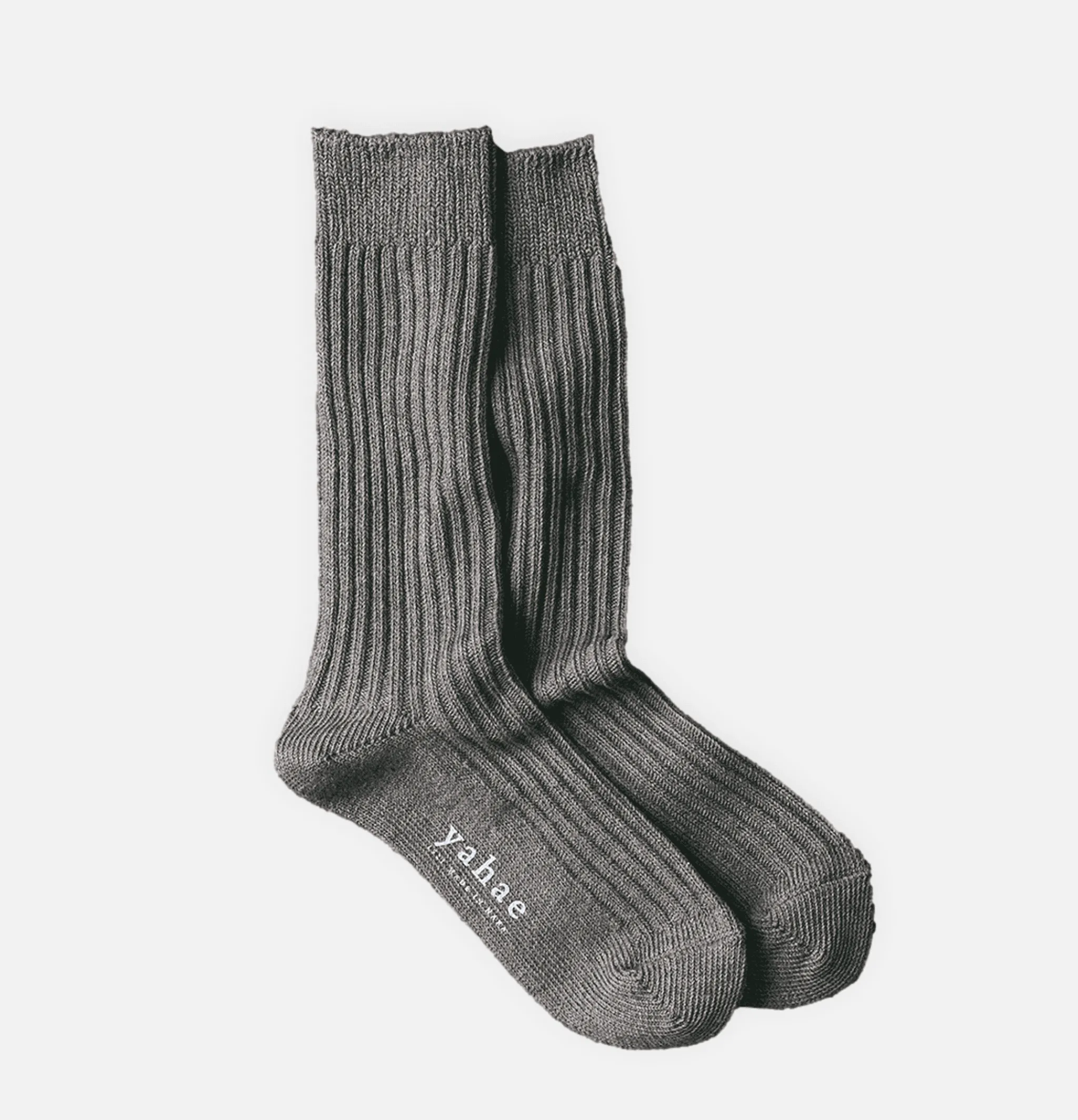 YAHAE Yak Ribbed Socks Grey* Socks
