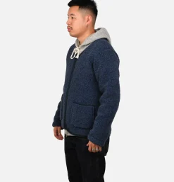 COLDBREAKER Zip Up Vee Cardigan Darkblue* Sweatshirts & Fleeces