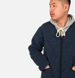 COLDBREAKER Zip Up Vee Cardigan Darkblue* Sweatshirts & Fleeces