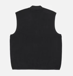 UNIVERSAL WORKS Zip Waistcoat Wool Black* Knitwear